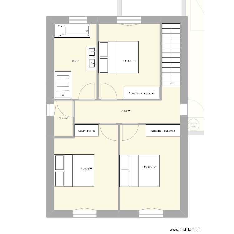 PLAN CLERMONT CHANTURGUE. Plan de 10 pièces et 134 m2