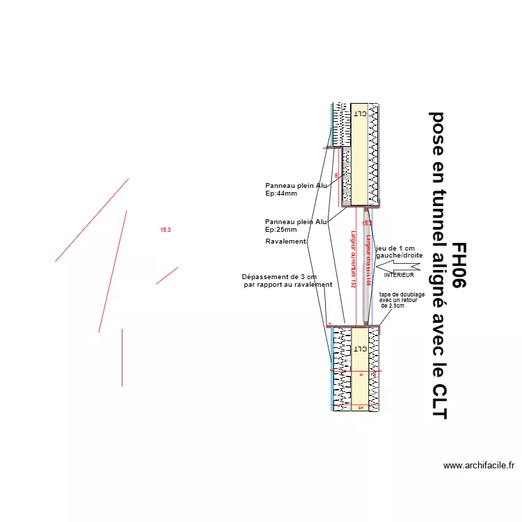 FH 06 COUPE EN PLAN. Plan de 