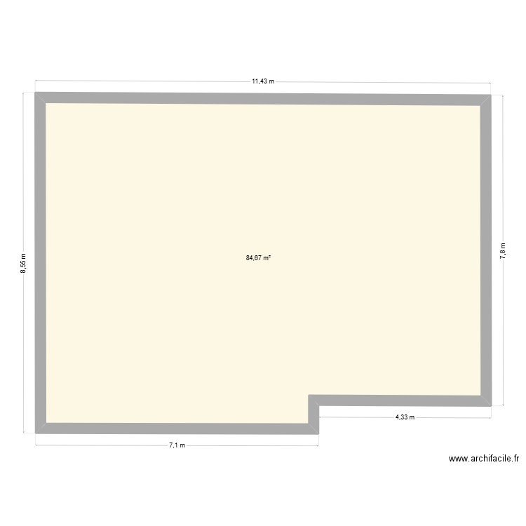 Maison exo Boubee. Plan de 1 pièce et 85 m2