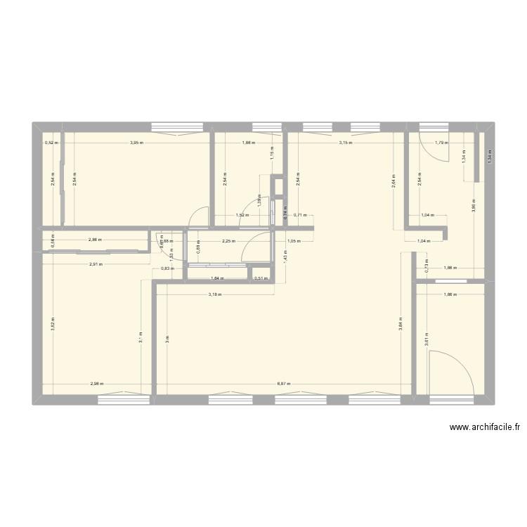 MAISON CERF. Plan de 12 pièces et 80 m2