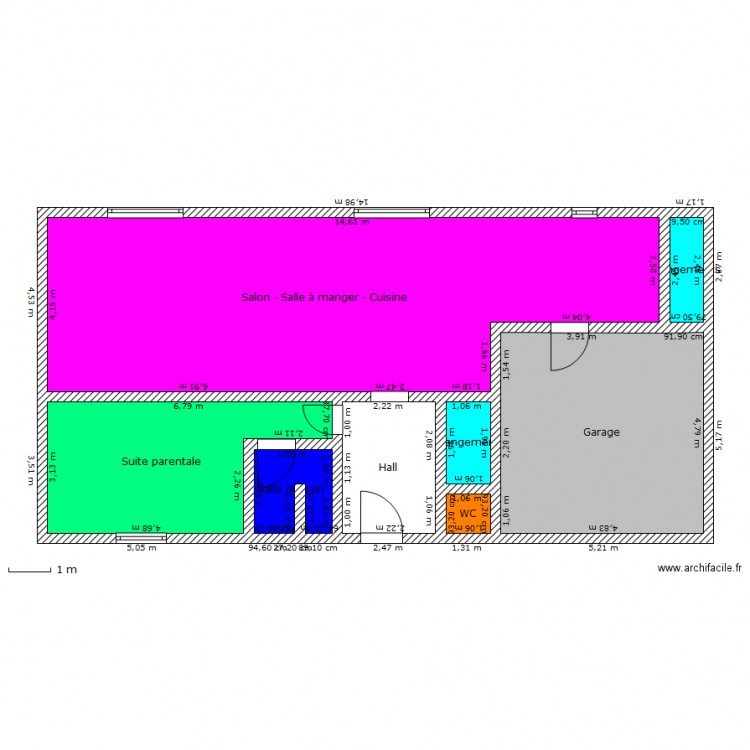Facade 16 m. Plan de 0 pièce et 0 m2