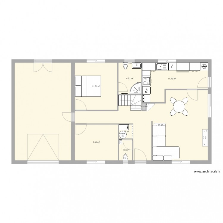 73M2. Plan de 0 pièce et 0 m2