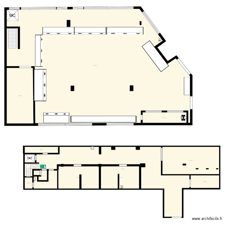 BOUCHERIE De  L'ORIENT  ARGENTEUIL . Plan de 14 pièces et 929 m2