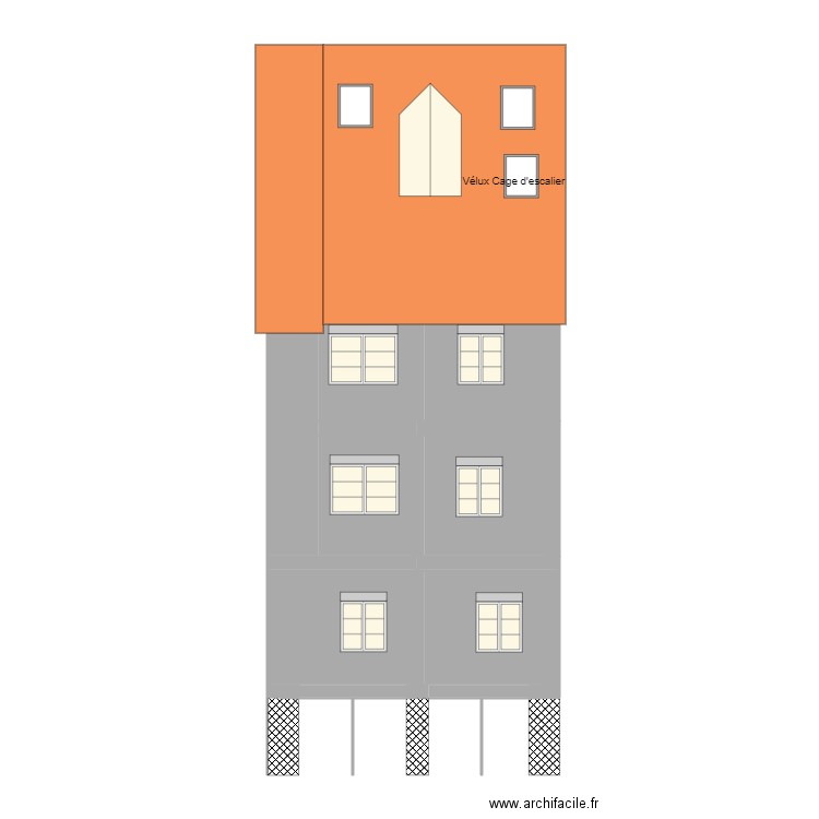 COURBET Face SUD 2 Petits Bois sur tous les Carreaux. Plan de 16 pièces et 55 m2