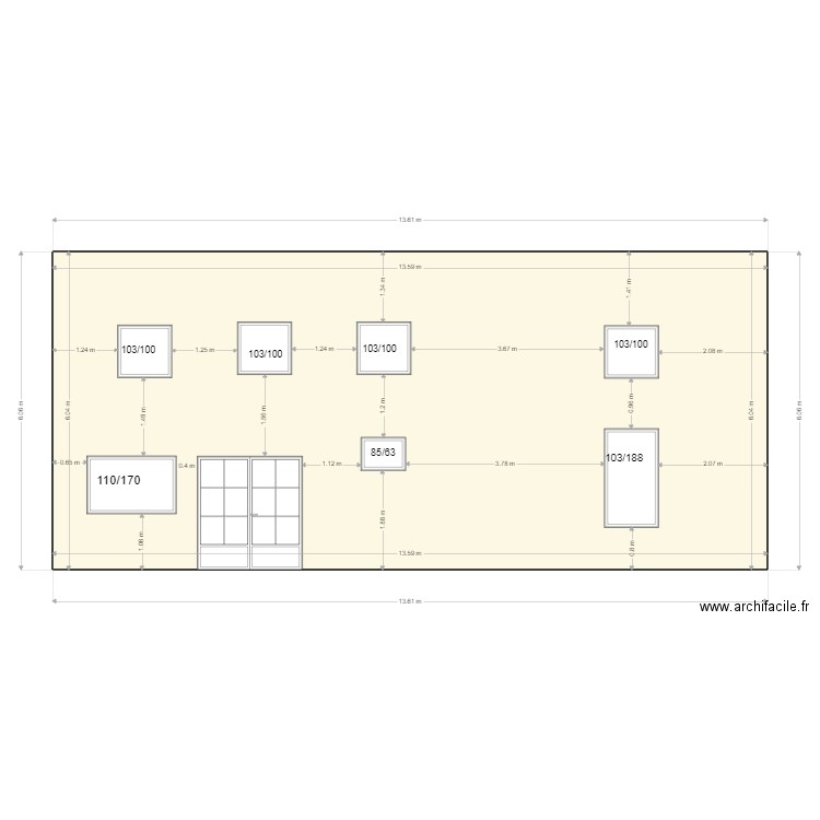 façade côté Fromelennes après transformation. Plan de 0 pièce et 0 m2