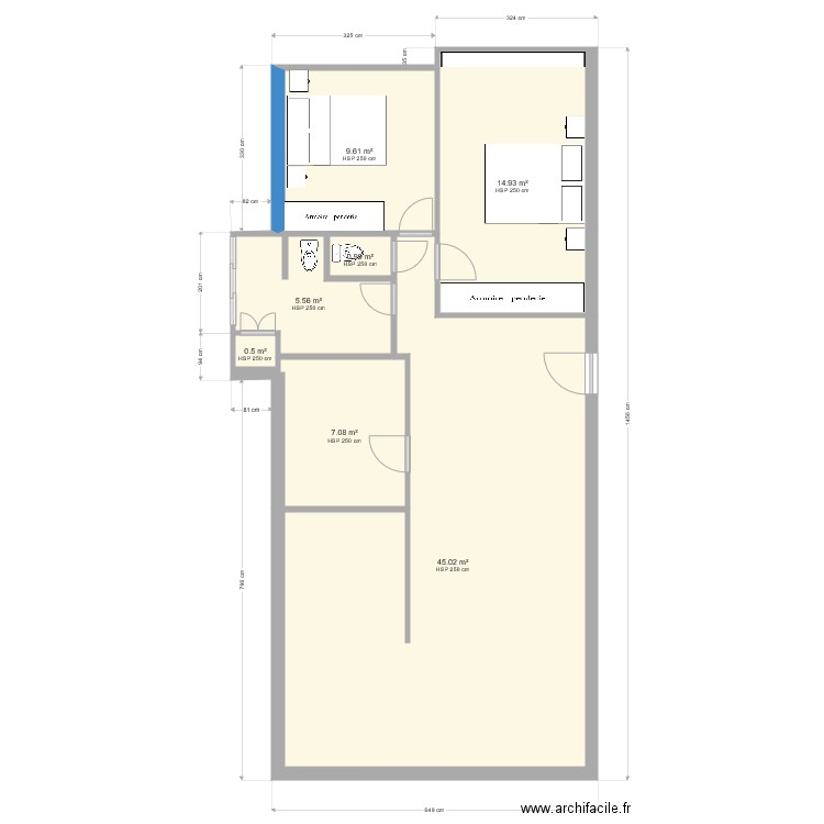 APPARTEMENT NETANYA VERSION 1. Plan de 0 pièce et 0 m2