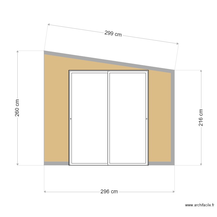 Facade gauche veranda 25 janvier. Plan de 1 pièce et 6 m2