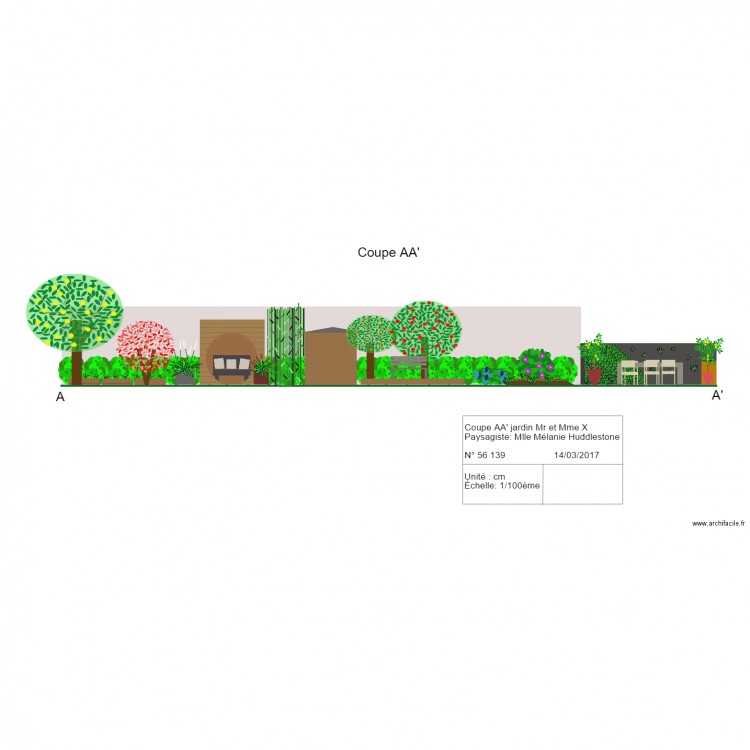 coupe aa. Plan de 0 pièce et 0 m2