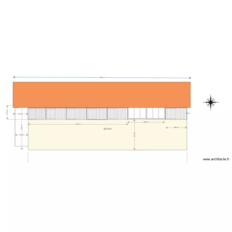 FACADE SUD Apres TRAVAUX FRED. Plan de 
