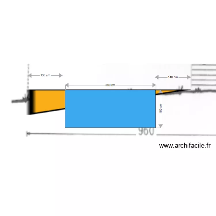 Plan en coupe. Plan de 