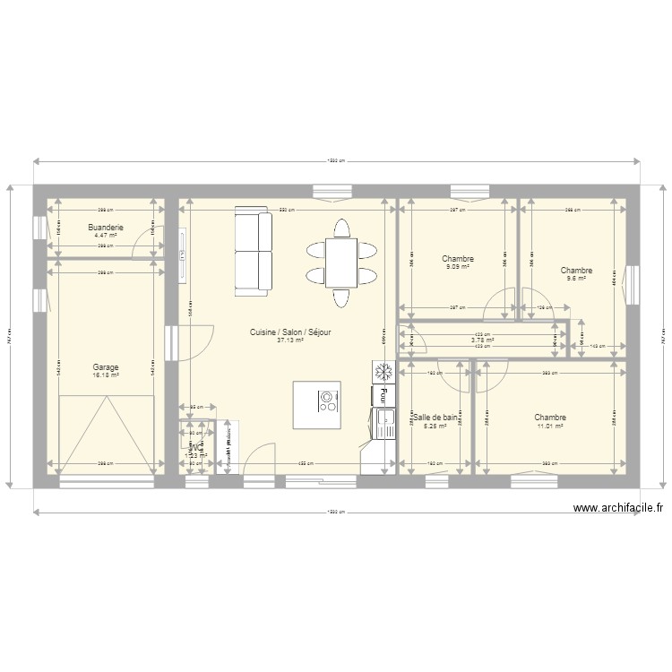 Location maison plain pied et garage. Plan de 0 pièce et 0 m2