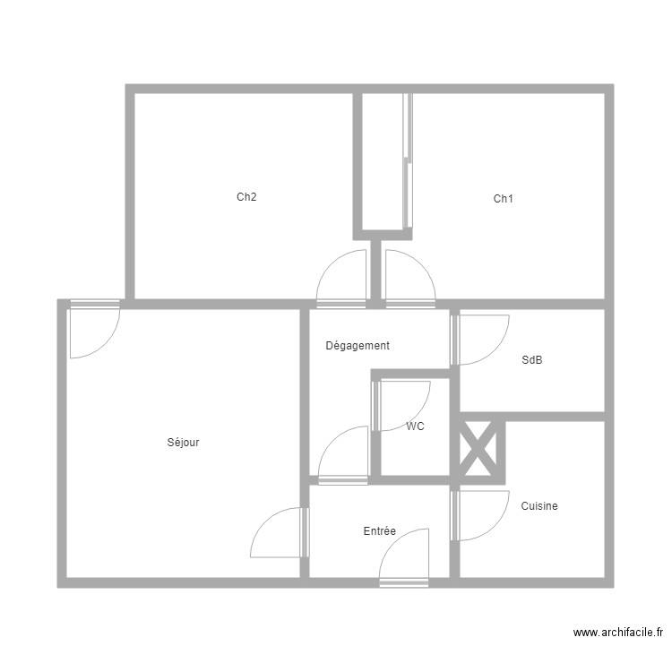 appart. Plan de 0 pièce et 0 m2