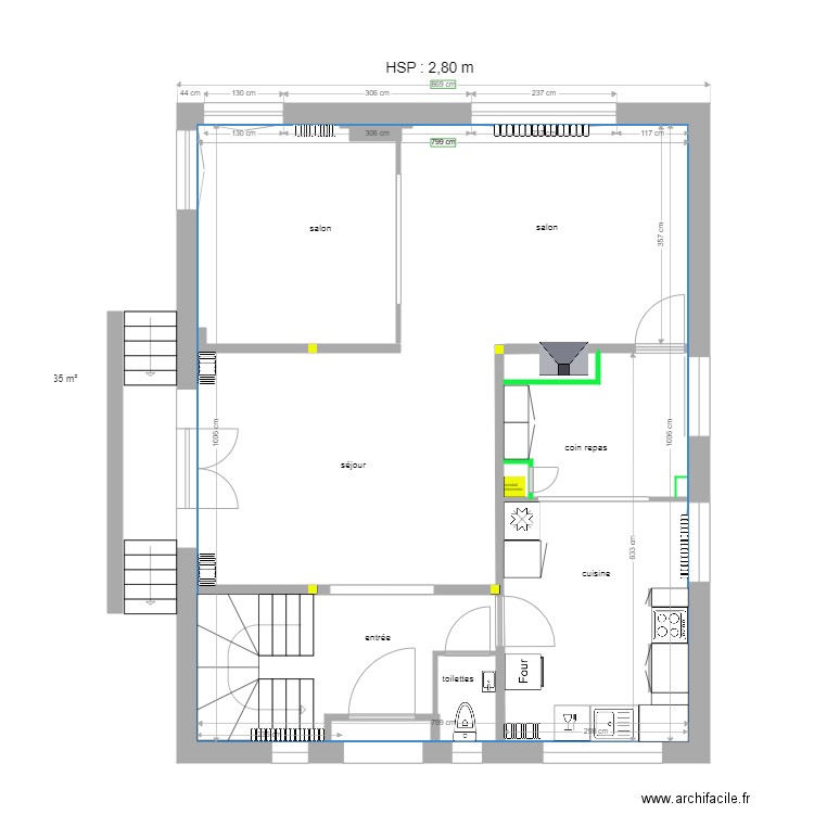 Enghien variante 2 cheminée 26 11 2020 . Plan de 0 pièce et 0 m2