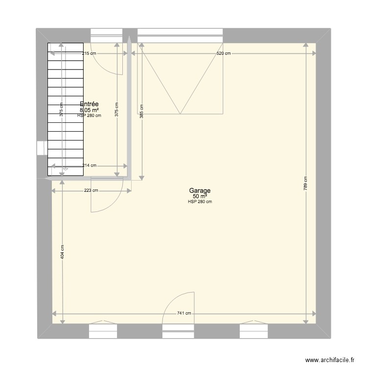 RDC garage. Plan de 0 pièce et 0 m2