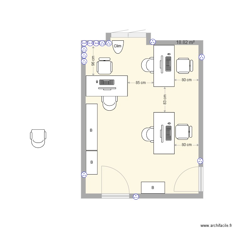 Amenagement bureaux medecins 4. Plan de 0 pièce et 0 m2