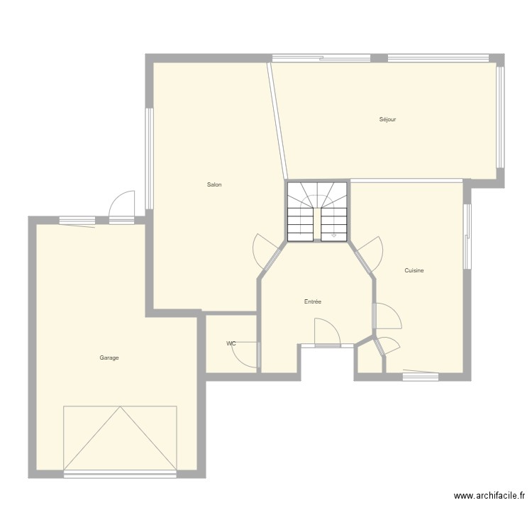 Croquis MASTIO. Plan de 8 pièces et 124 m2