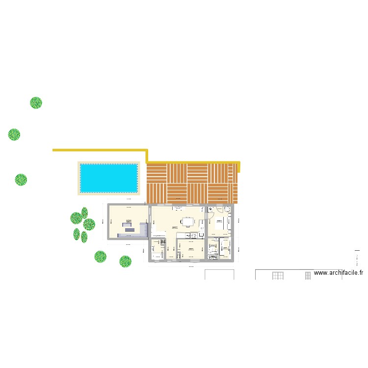 2023 garage en chambre et inversion cuisine 2e. Plan de 14 pièces et 163 m2