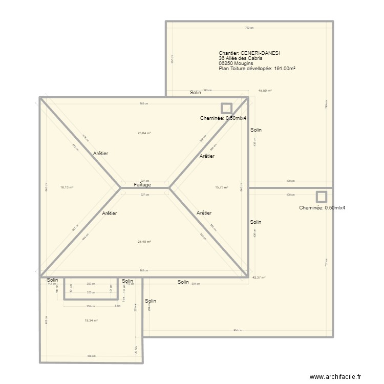 LAURENCE. Plan de 8 pièces et 191 m2