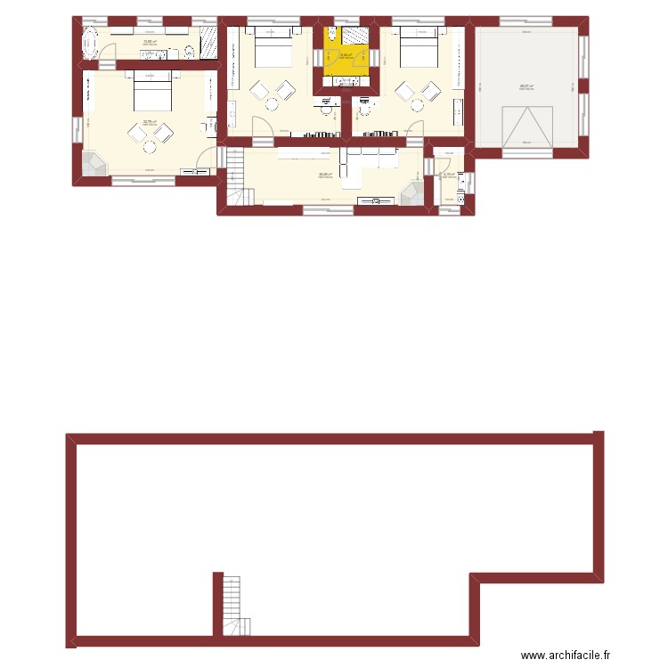 Karin 1. Plan de 7 pièces et 159 m2