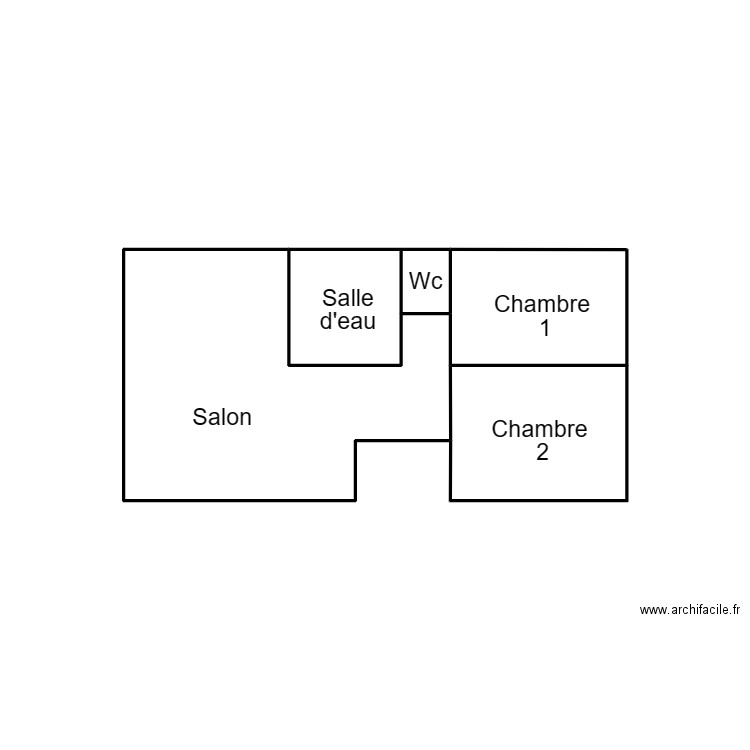 CONCARNEAU GOYAT. Plan de 3 pièces et 5 m2