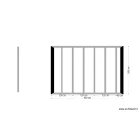 Mur simple 4 m x 266 sans fenetre