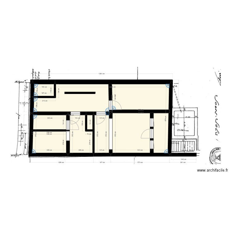 sous sol clémence zéro. Plan de 0 pièce et 0 m2