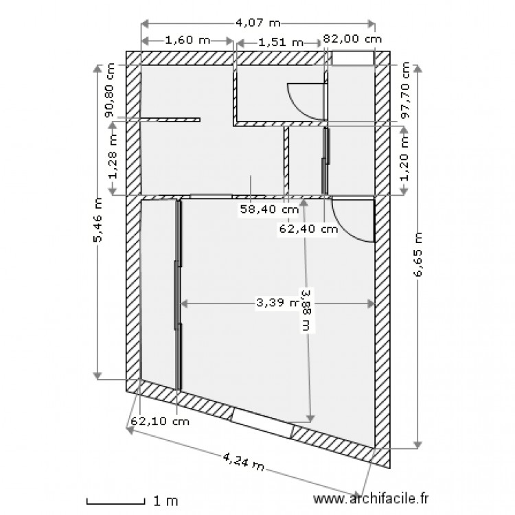 studio1. Plan de 0 pièce et 0 m2