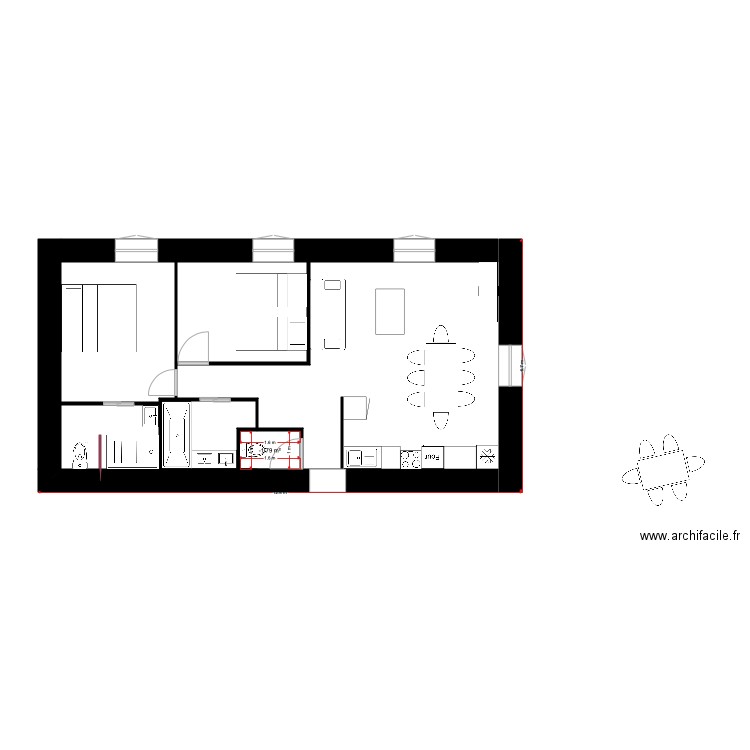 APT1GUEYDON. Plan de 0 pièce et 0 m2