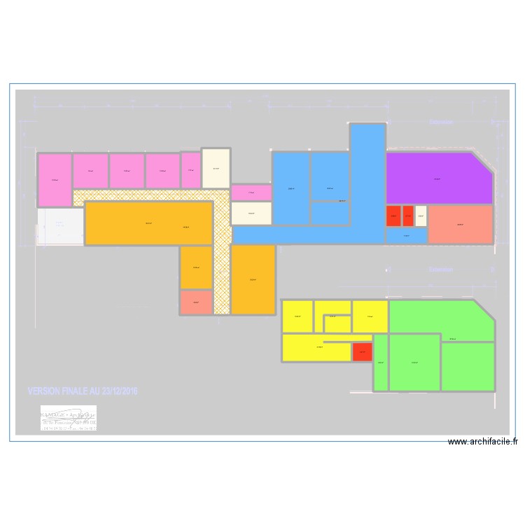 GBAE. Plan de 30 pièces et 650 m2