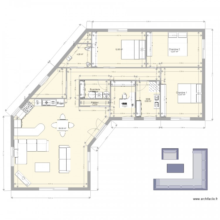 Plan nouvelle Maison Neuve1. Plan de 0 pièce et 0 m2