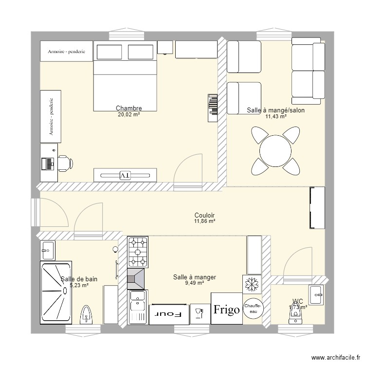 Plan granie. Plan de 0 pièce et 0 m2