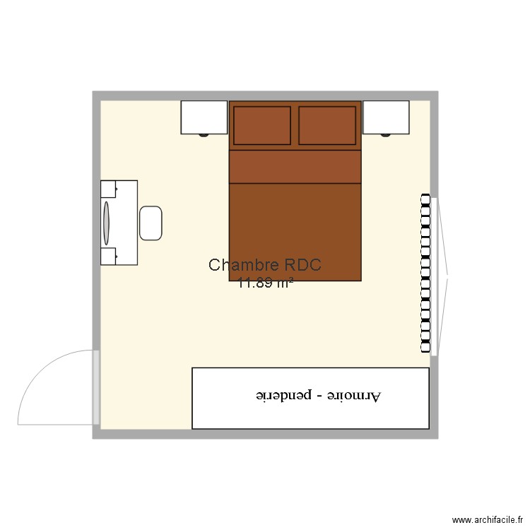 Chambre RDC 092018. Plan de 0 pièce et 0 m2