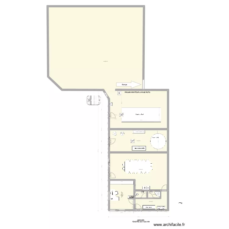 Plan suite travaux. Plan de 