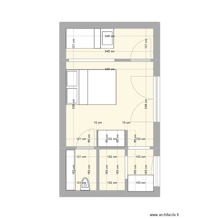 Lot 4 Pinède Bleue. Plan de 5 pièces et 21 m2