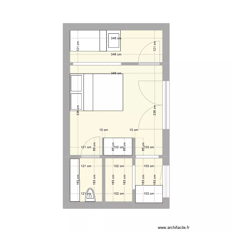 Lot 4 Pin&egrave;de Bleue. Plan de 