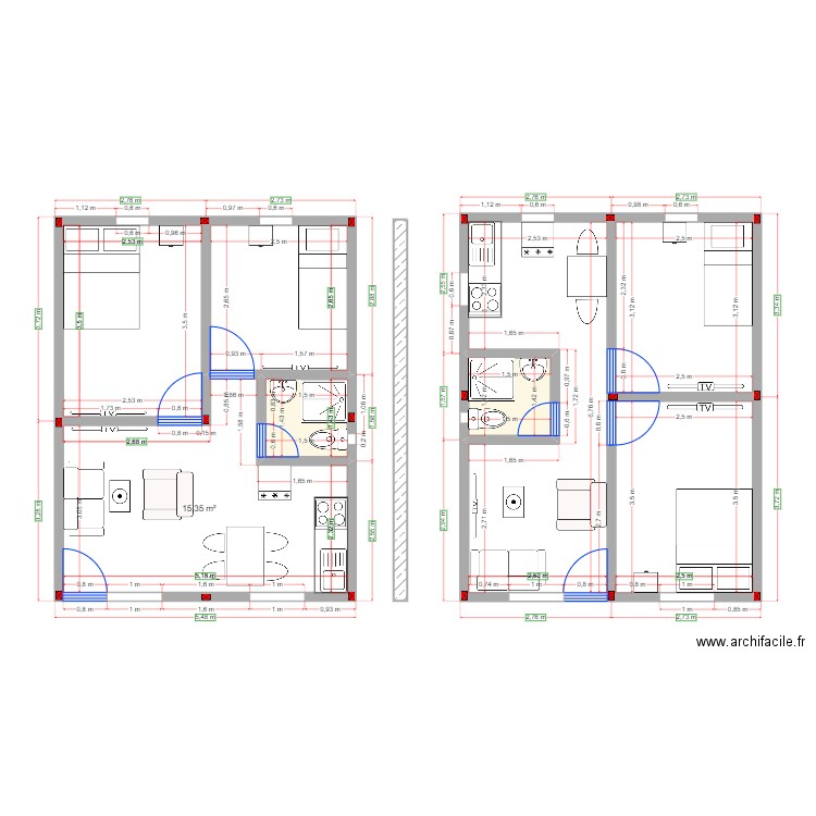 PLANO CASA 5X7 version 1. Plan de 0 pièce et 0 m2