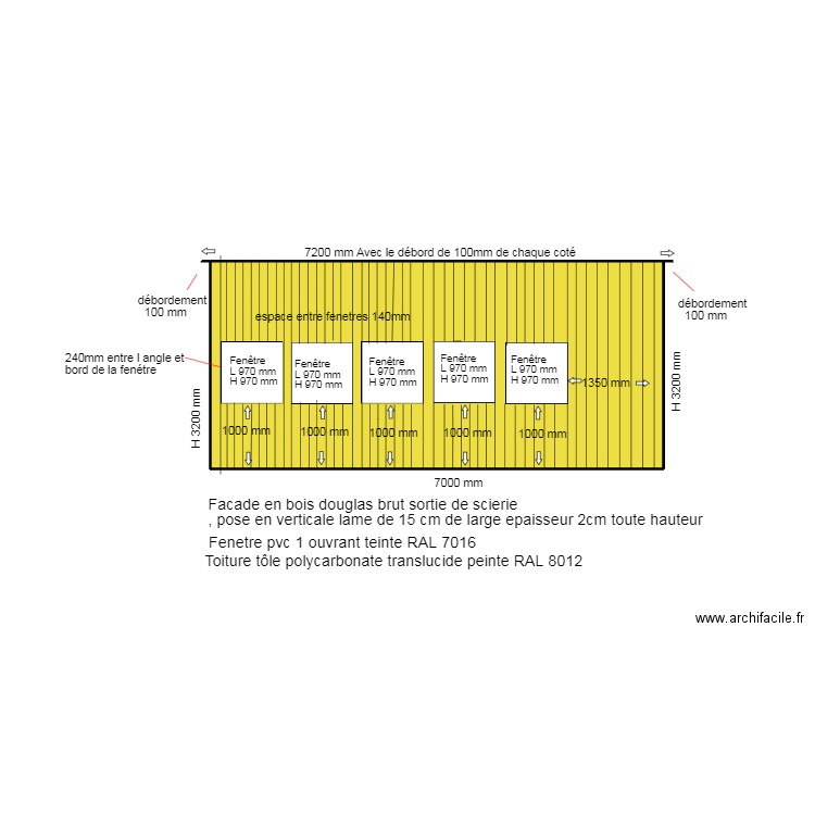 DP4  FAÇADE AVANT APRES RENOVATION v2. Plan de 1 pièce et 22 m2