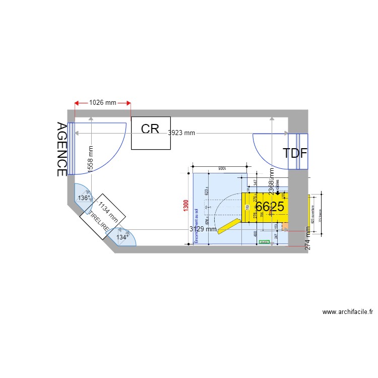 PLAN DE MASSE EXISTANT ALES SUD 6625. Plan de 1 pièce et 9 m2