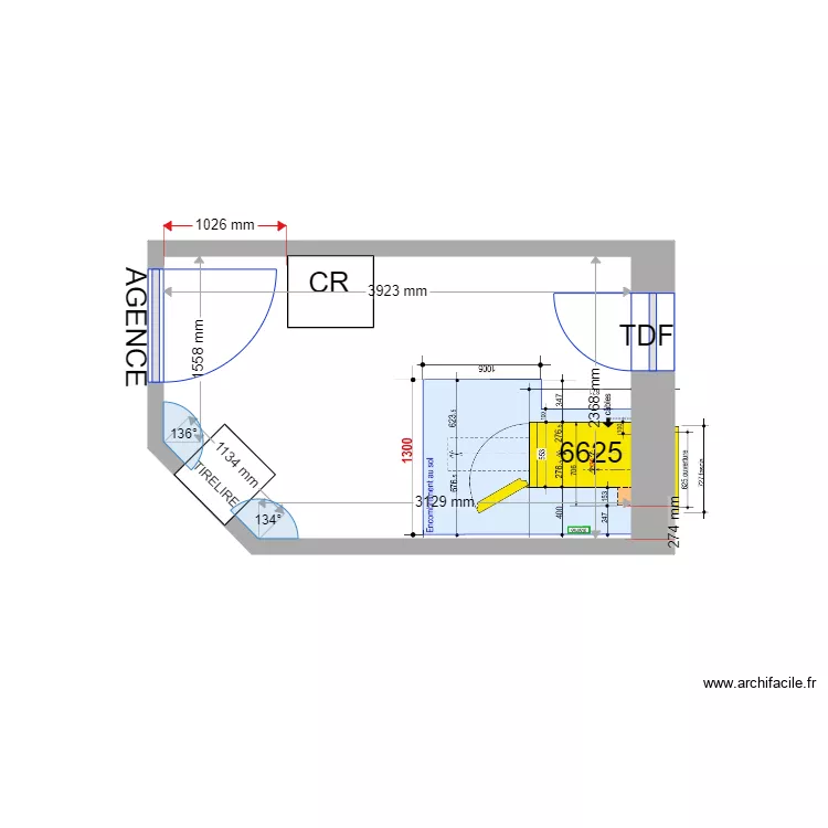 PLAN DE MASSE EXISTANT ALES SUD 6625. Plan de 