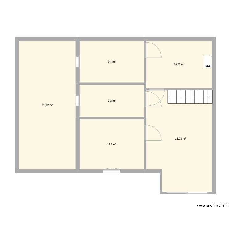 Chaville N. Plan de 6 pièces et 85 m2