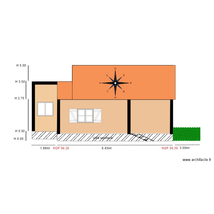 plan en coupe   chalet 20. Plan de 0 pièce et 0 m2