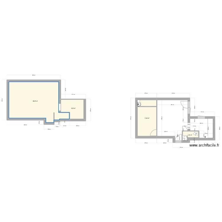 T2 Royan. Plan de 4 pièces et 50 m2