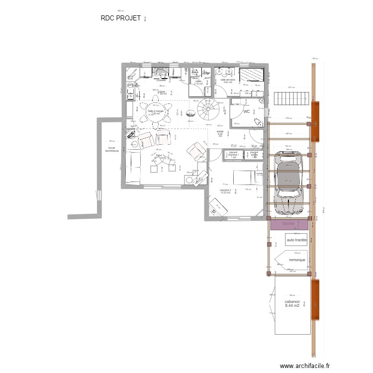 PROJET RDC. Plan de 0 pièce et 0 m2