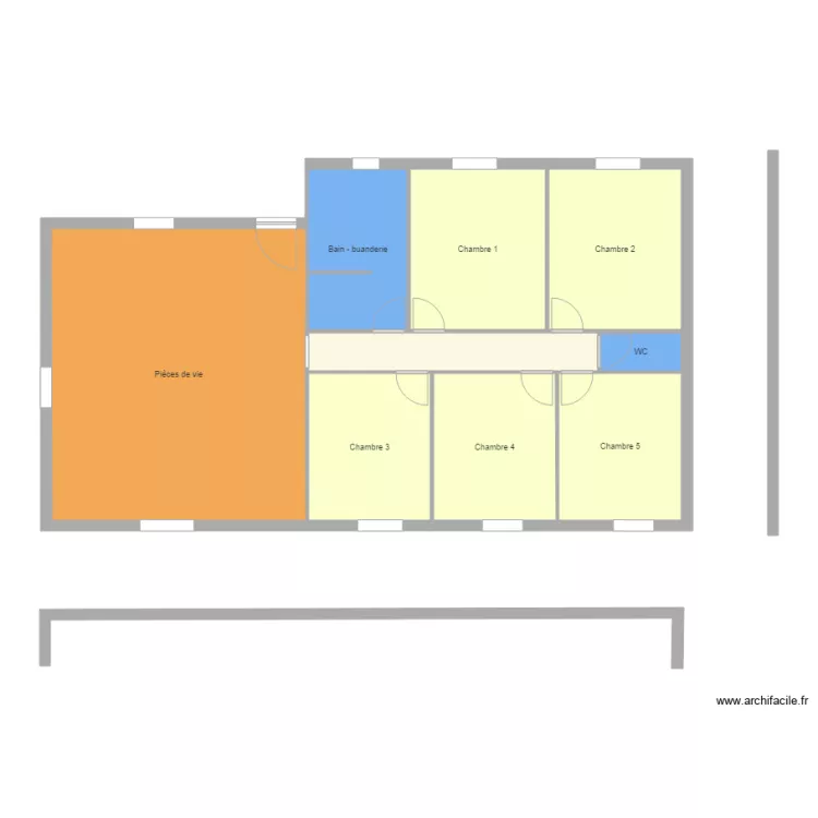 LORIE 6  chambres. Plan de 