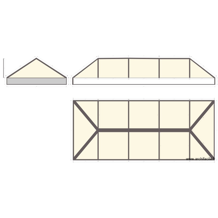 Dome pyramidale veranda. Plan de 0 pièce et 0 m2