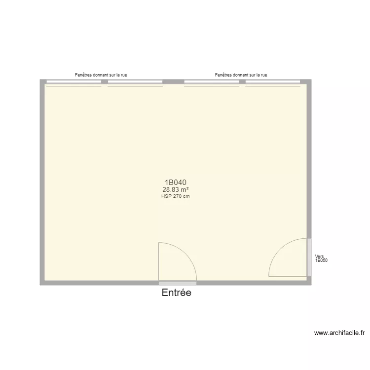 Bureau 1B040 FS. Plan de 