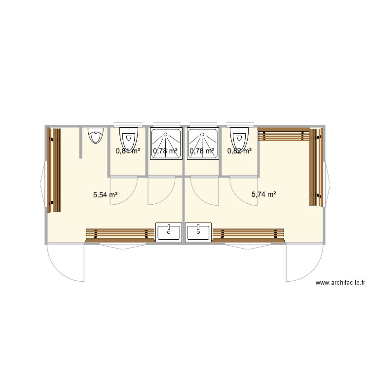 Vestiaires CSG. Plan de 0 pièce et 0 m2