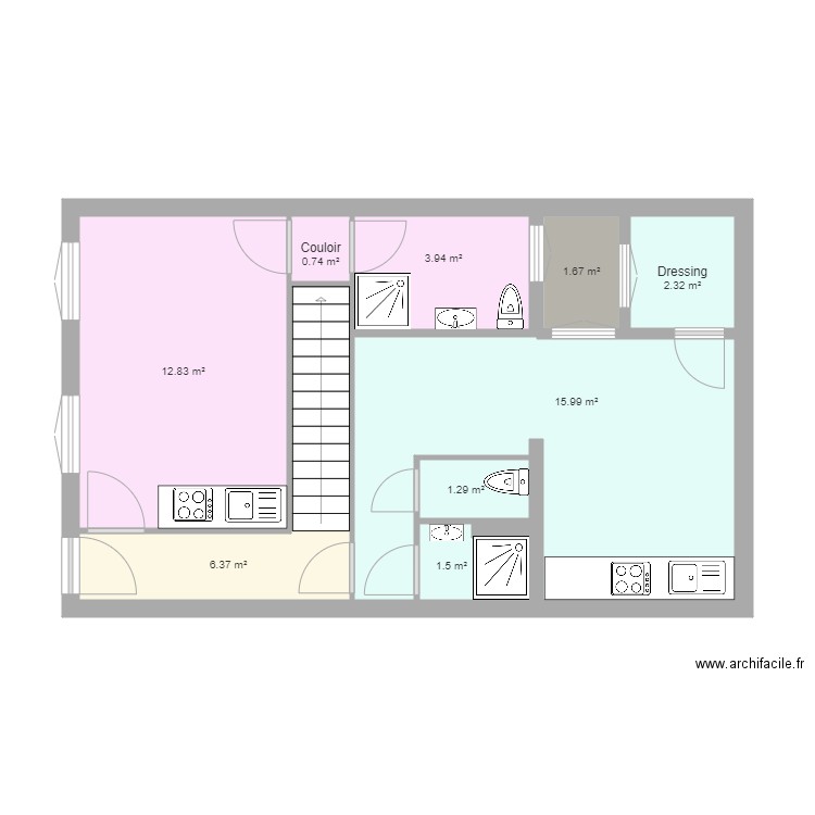 SAINT OUEN projet. Plan de 0 pièce et 0 m2