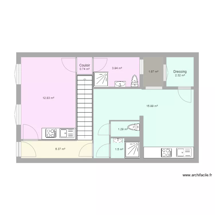 SAINT OUEN projet. Plan de 