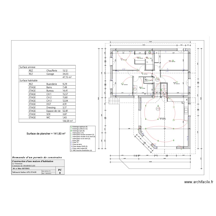 REYDEL PLAN ETAGE. Plan de 0 pièce et 0 m2